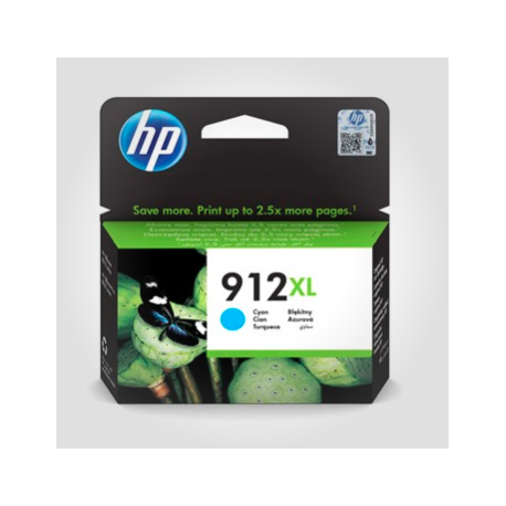 HP 912XL Cyan, Original patron 825 sider 10 ml.