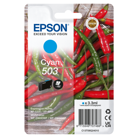 Epson 503 C, Original patron 3,3 ml.